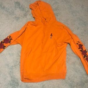 Yellow sweater with roses (M)